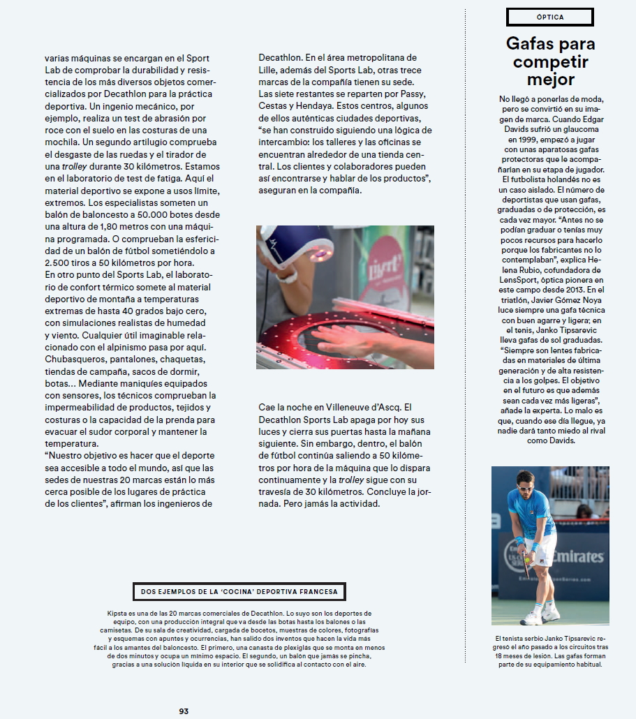 Artículo LensSport en Revista ICON de EL PAÍS