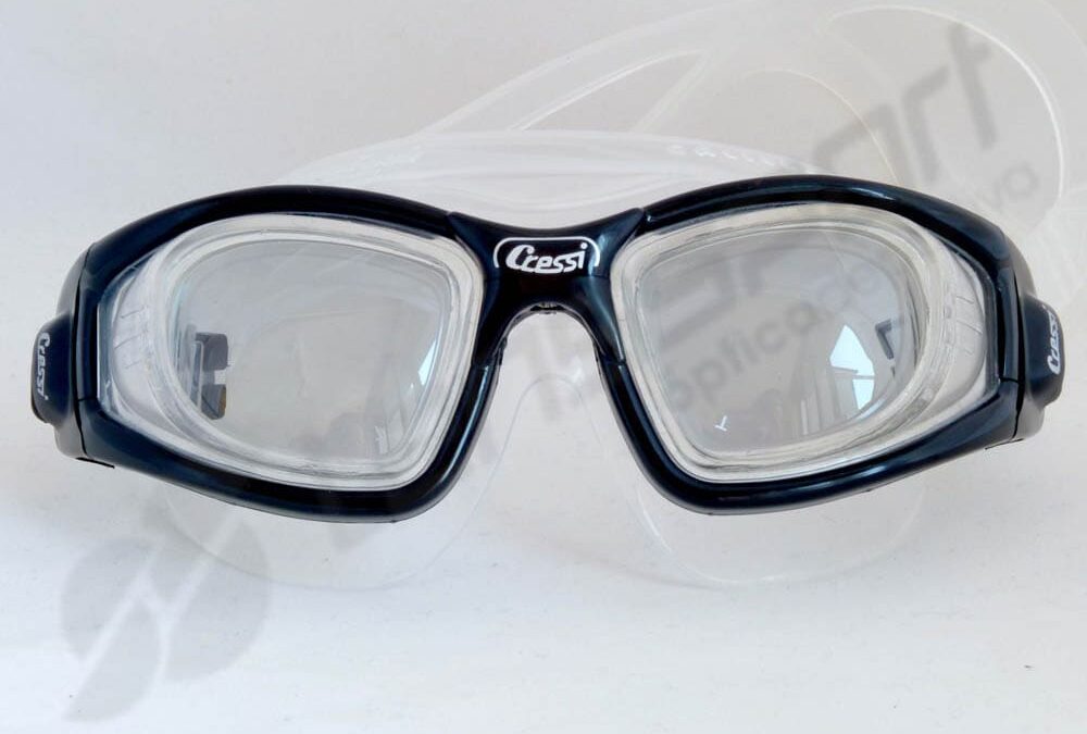 Gafas Cressi Galileo de natación graduadas | Transparente (Miopía elevada)